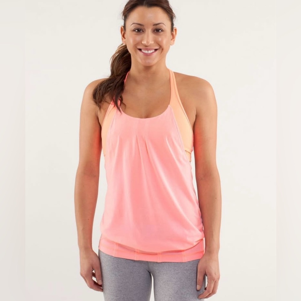 Lululemon Women's yoga coral Tank Top Bra